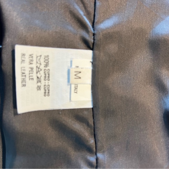 Gray leather motorcycle jacket by S.W.O.R.D. London - Picture 9 of 9